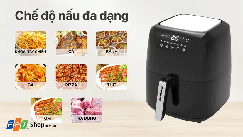 Hệ thống menu thiết lập sẵn