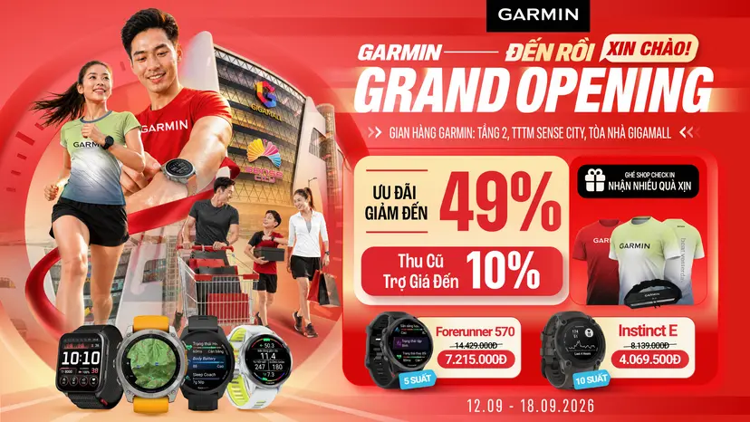Xin chào Gigamall! Garmin Brand Store chính thức khai trương tại Thủ Đức