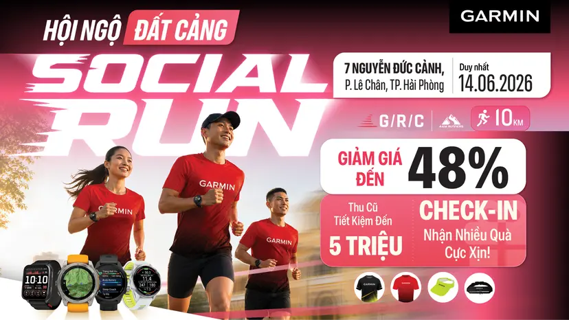 Social Run - Hội ngộ Đất Cảng: Garmin By FPT Shop 7 Nguyễn Đức Cảnh giảm đến 48%