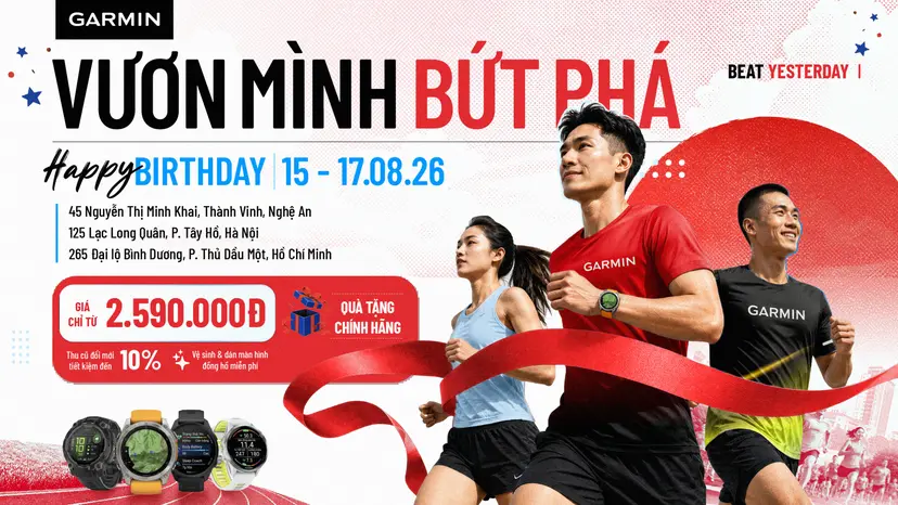 Vươn mình bứt phá: Mừng sinh nhật 3 cửa hàng Garmin Brand Store by FPT Shop, ưu đãi đến 48%