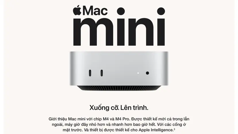 Mac mini M4 2024 10CPU/10GPU/24GB/256GB | Giá tốt, góp 0%