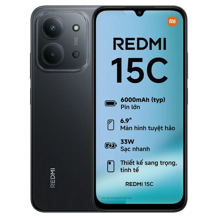 Xiaomi Redmi 15C chính hãng, giá tốt, góp 0%
