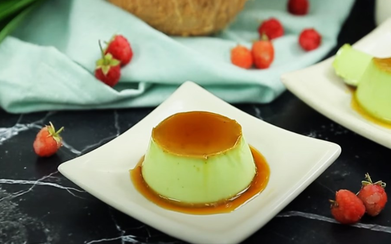 Bánh flan lá dứa (ảnh 7)