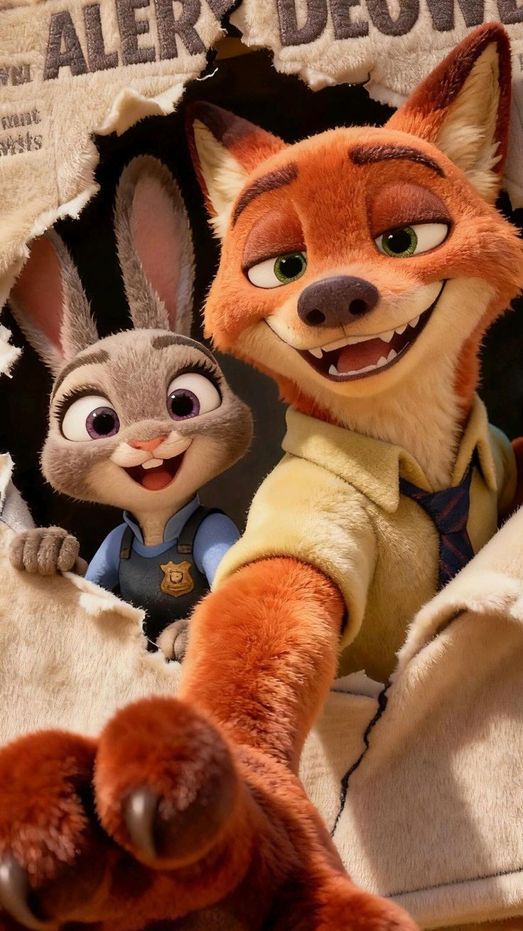 Hình nền Cáo và Thỏ Zootopia Full HD cho điện thoại