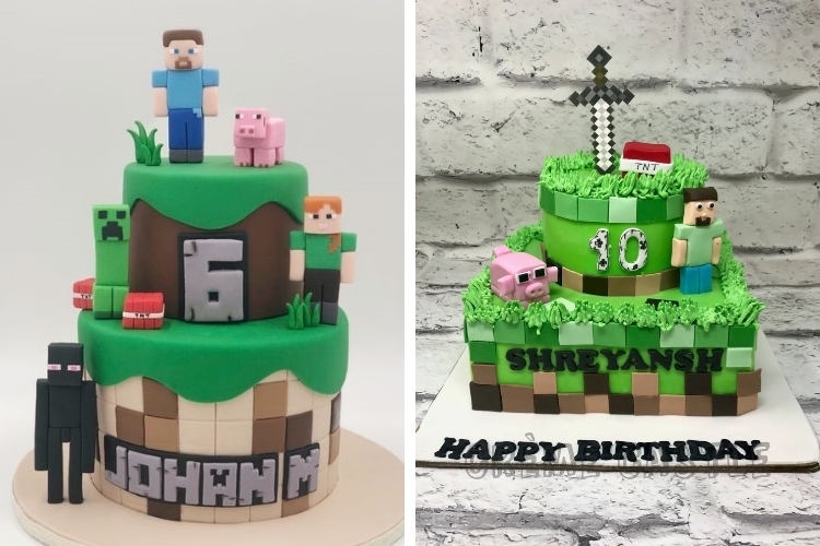 Bánh kem 2 tầng cho bé trai (2)