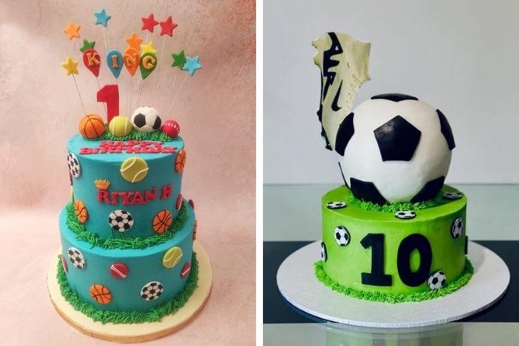Bánh kem 2 tầng cho bé trai (8)