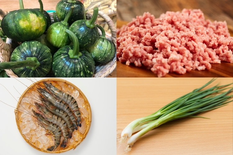 Bí đỏ nhồi thịt hấp (1)