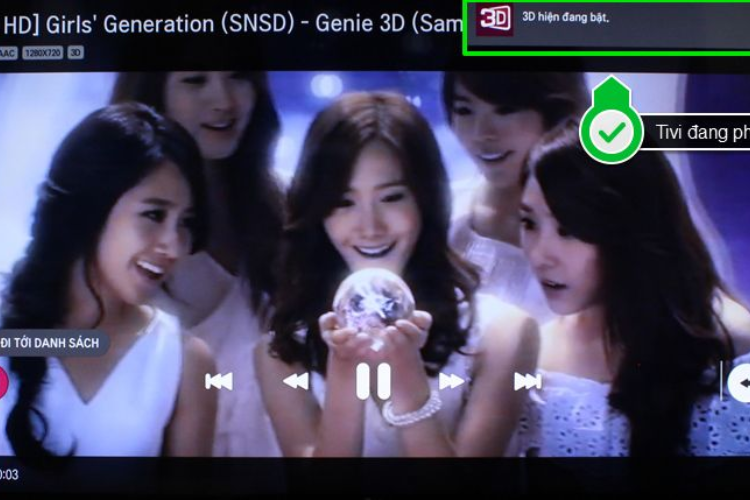 cách bật chế độ 3D trên tivi LG 4