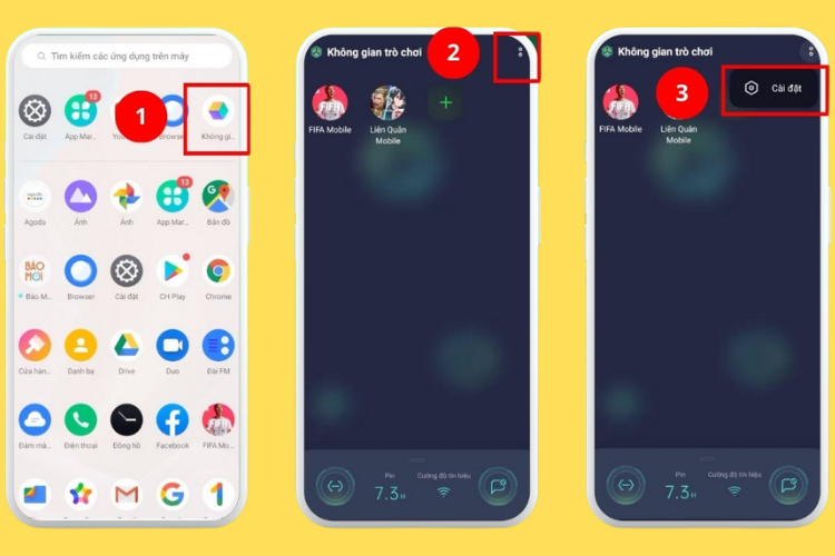 Cách bật không gian trò chơi trên Realme 3