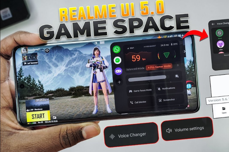 Cách bật không gian trò chơi trên Realme 8