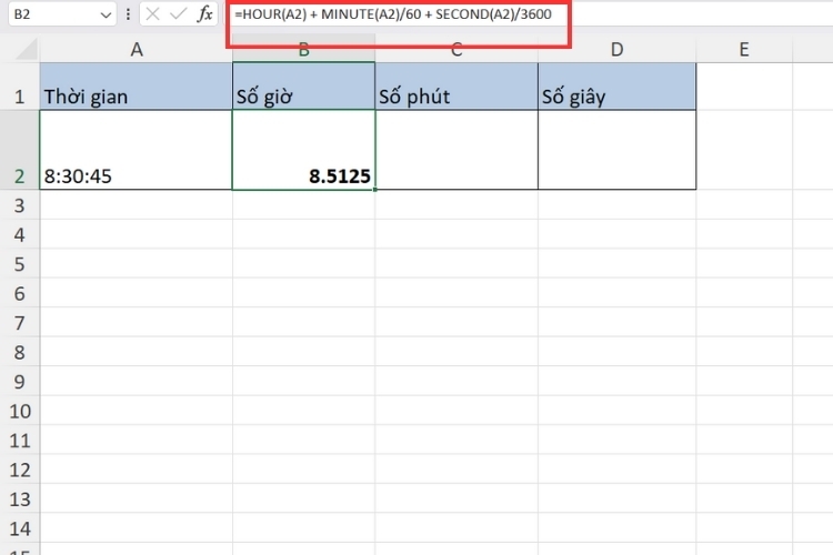 Cách chuyển đổi thời gian trong Excel (7)