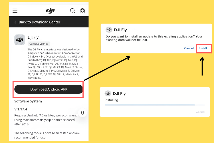 Cách kết nối Flycam Drone với điện thoại 3