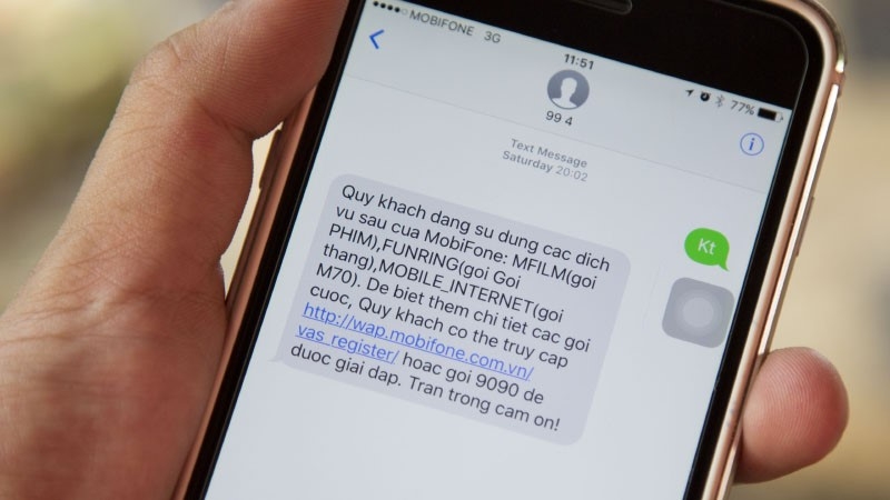 Kiểm tra qua tin nhắn SMS