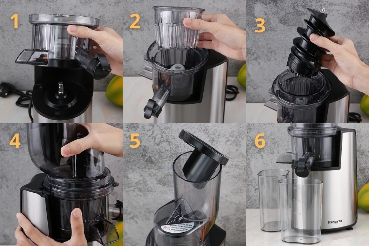 Cách lắp máy ép chậm Kangaroo (3)