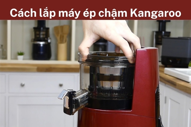 Hướng dẫn cách lắp máy ép chậm Kangaroo đúng để ép rau quả và làm kem một cách dễ dàng
