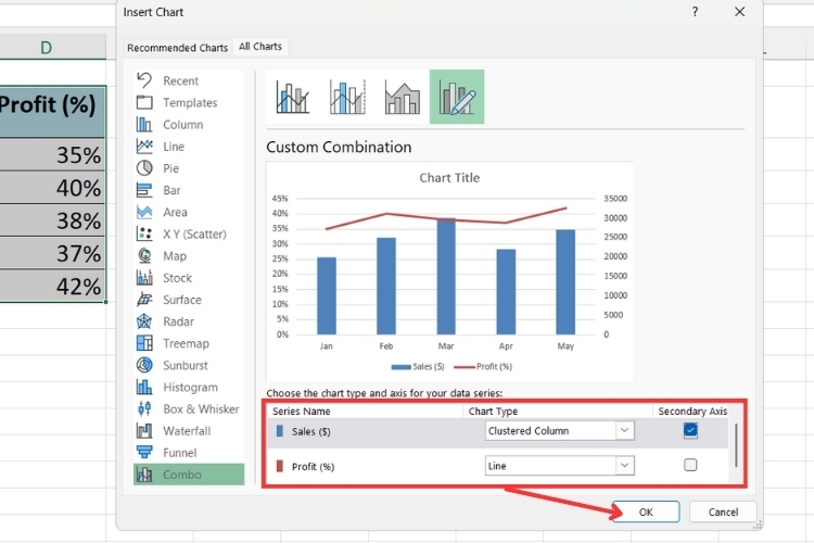 Cách tạo 2 biểu đồ Excel trên cùng 1 hình (8)