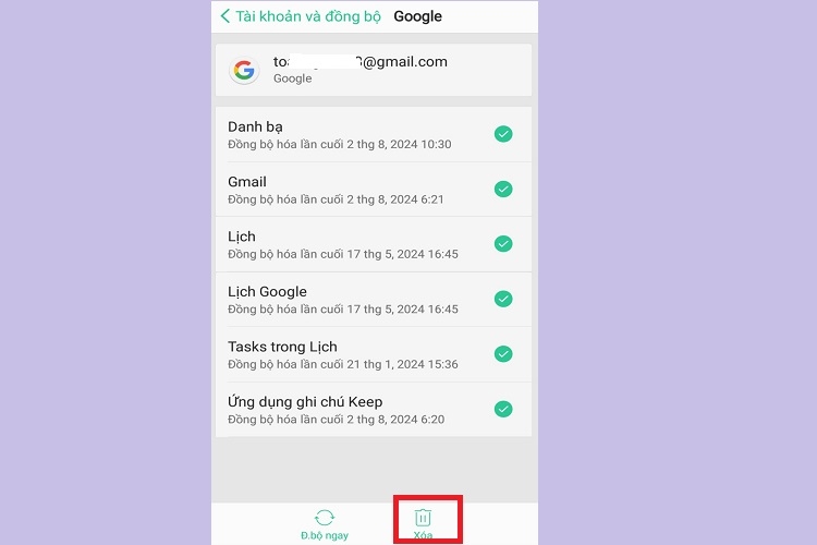 Cách xóa tài khoản Google trên điện thoại OPPO (Hình 4)