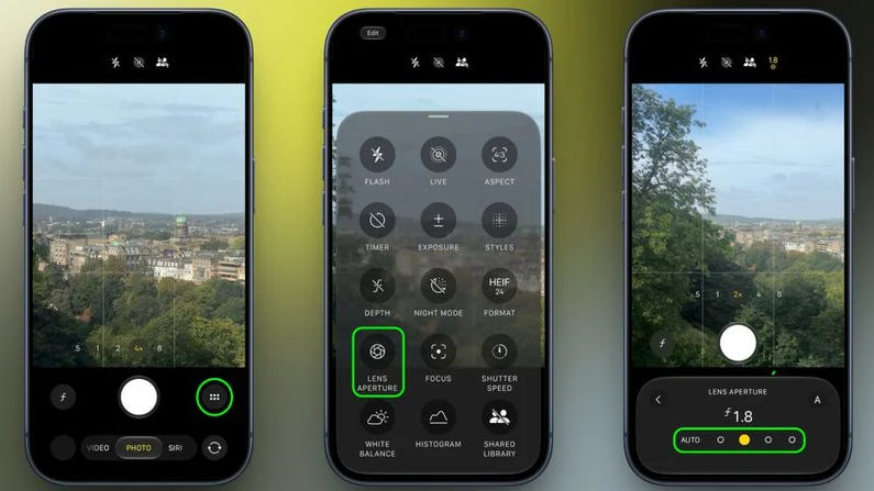 Các bước chỉnh tay khẩu độ trên camera của iPhone 18 Pro