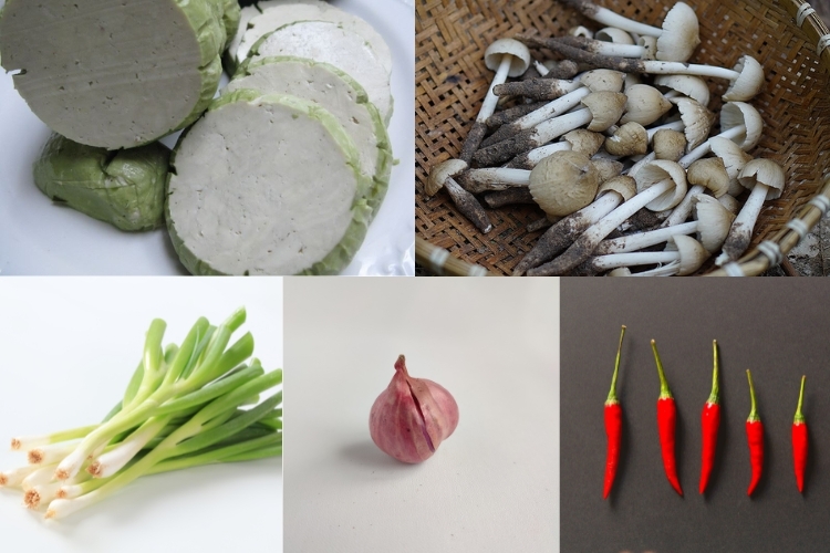 chả lụa chay kho nấm 1