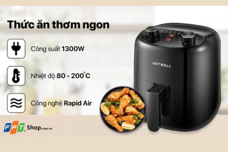 Có nên mua nồi chiên không dầu Hotwell 2