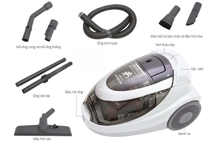 Đánh giá máy hút bụi Hitachi CV-SH18 (4)