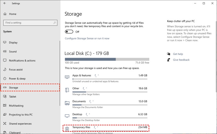 Xóa file temp trong Win 10 - ảnh 2