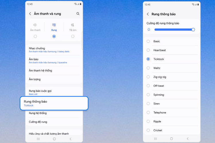 Điện thoại Samsung không rung 3
