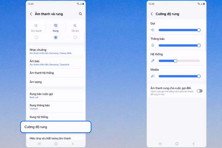 Điện thoại Samsung không rung 4