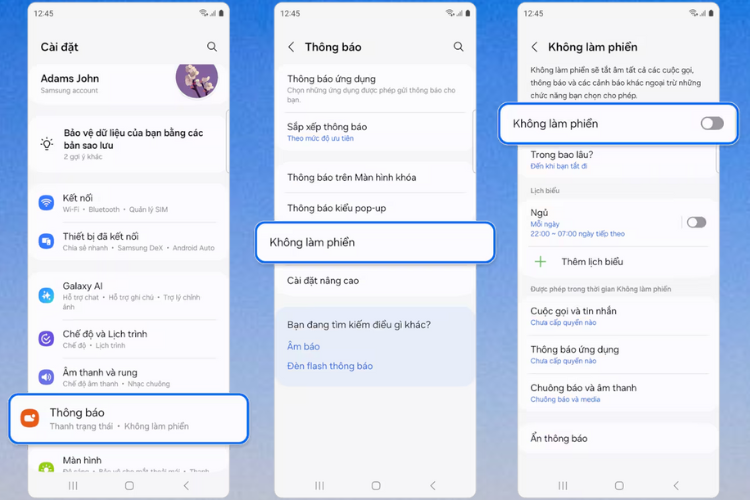 Điện thoại Samsung không rung 5
