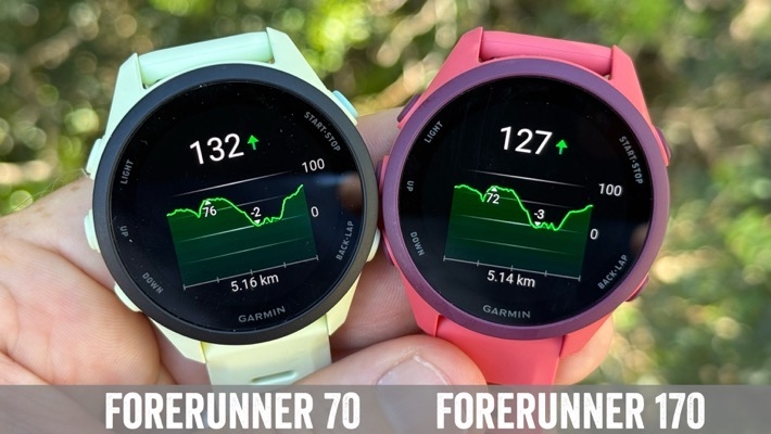 So sánh Garmin Forerunner 70 và Forerunner 170 ảnh 9