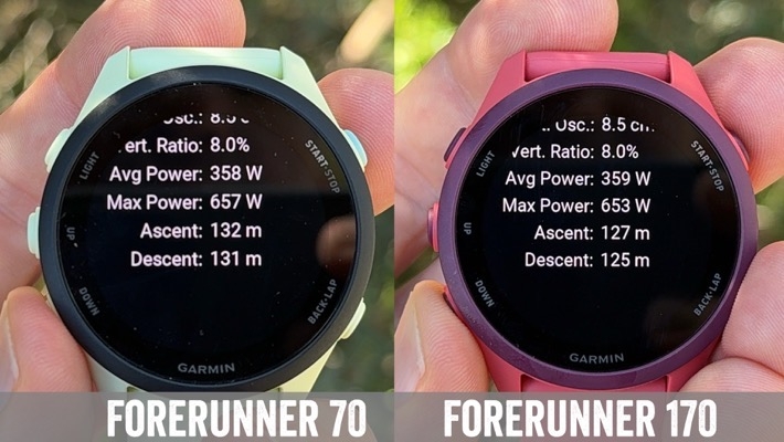 So sánh Garmin Forerunner 70 và Forerunner 170 ảnh 10