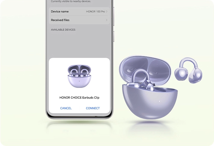 Tai nghe Honor Choice Earbuds Clip hỗ trợ sạc tinh gọn