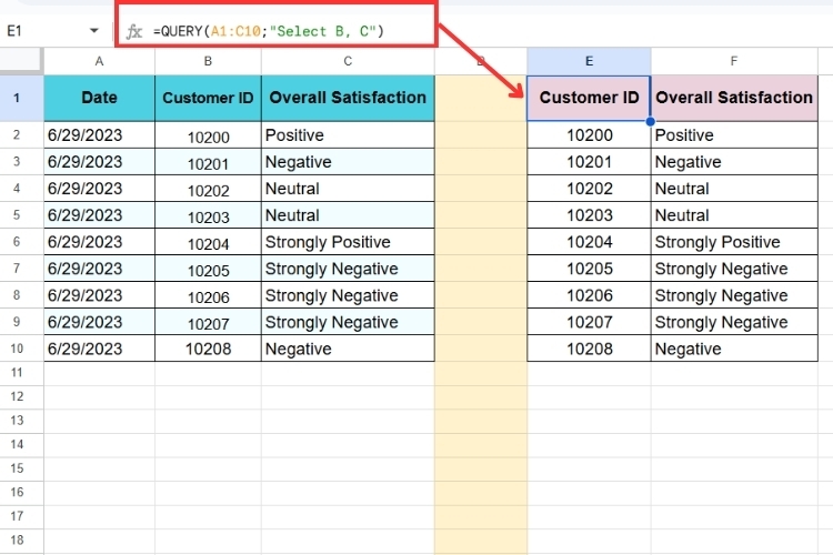 Hàm QUERY trong Google Sheet (1)