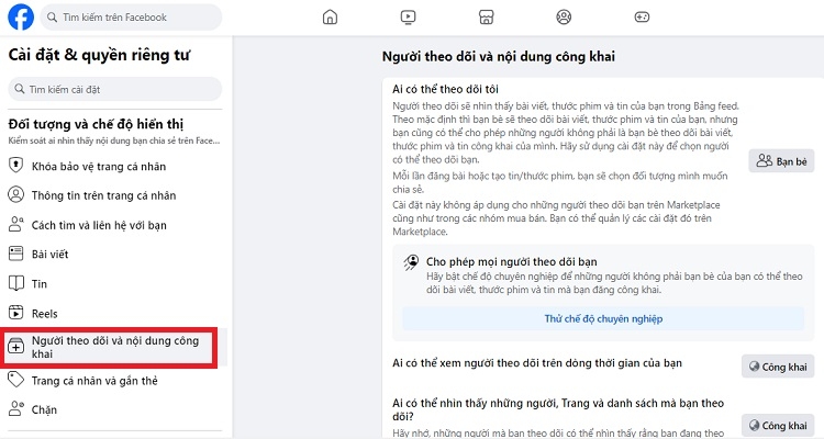 Khôi phục lại cài đặt Facebook (Hình 5)