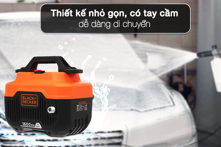 Máy rửa xe Black&Decker: Khám phá xuất xứ, tính năng, ưu điểm và các model chất lượng