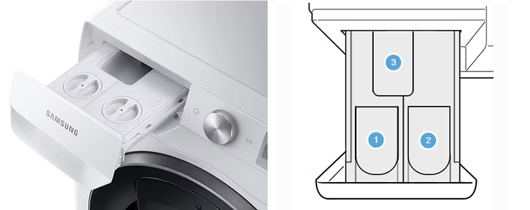 Ngăn chứa nước xả của máy giặt Samsung - loại 3