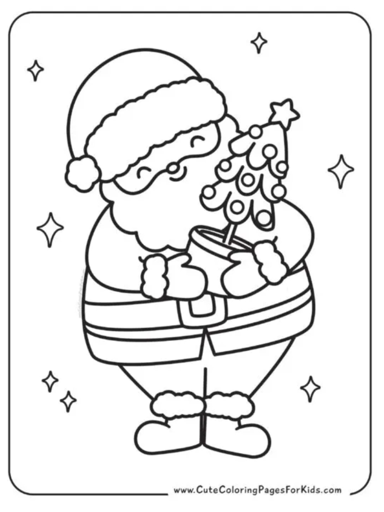 Ông già noel tô màu (5)
