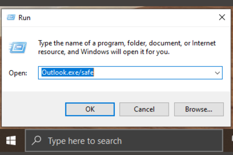 Outlook bị treo 4