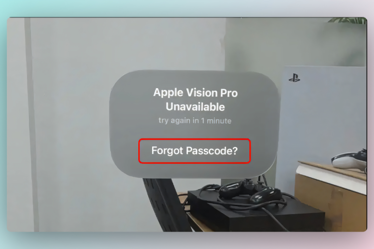 Quên mật khẩu Apple Vision Pro 2