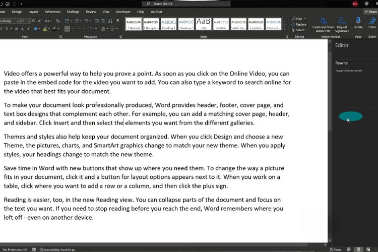 Rewrite là gì trong Word 1