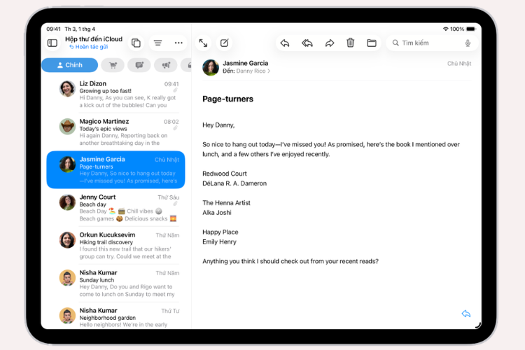 Soạn email trong Mail trên iPad 1