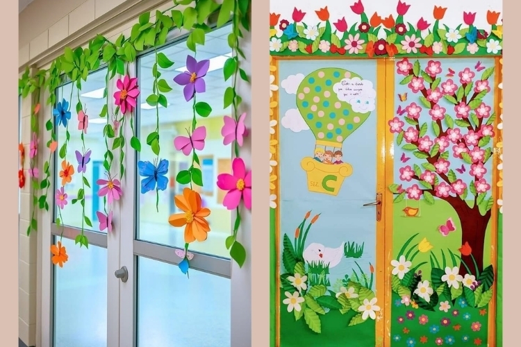 Trang trí cửa lớp mầm non (2)