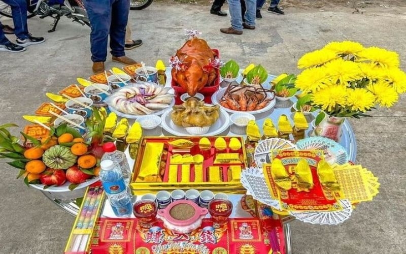 Chuẩn bị lễ vật và văn khấn