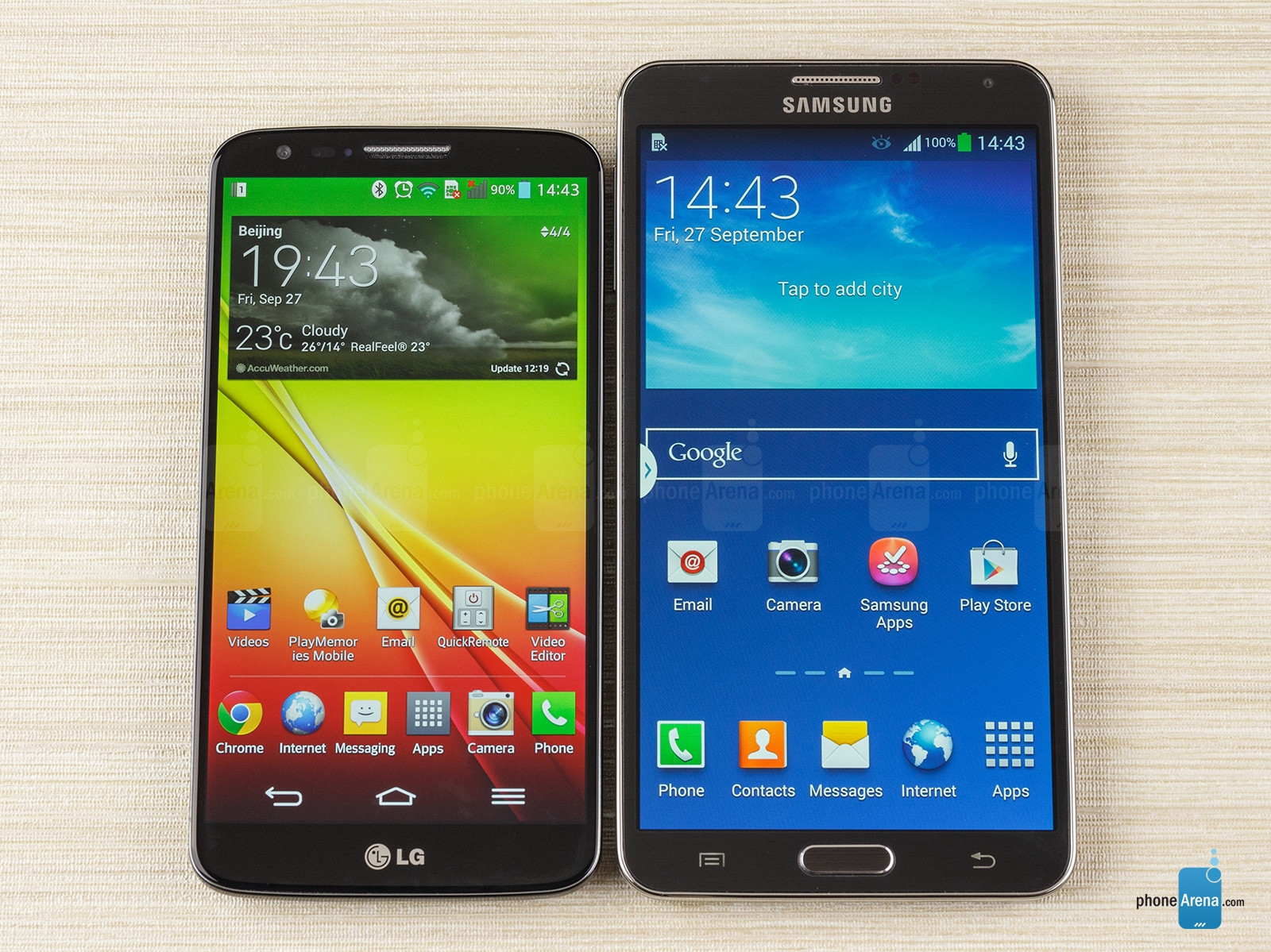 LG G2 và Samsung Galaxy Note 3