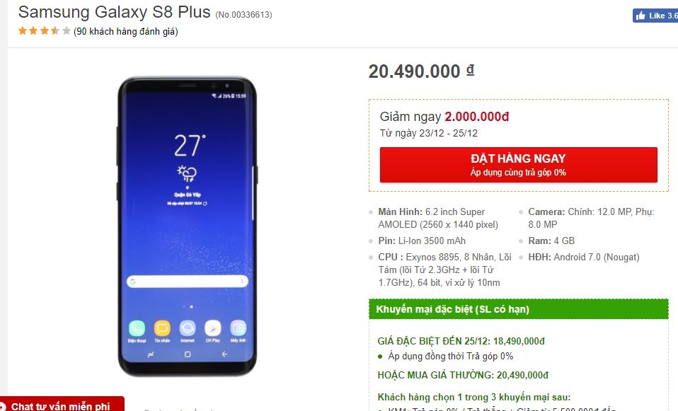 Bộ 3 siêu phẩm Galaxy Note 8, Galaxy S8, S8 Plus đồng loạt giảm giá sốc