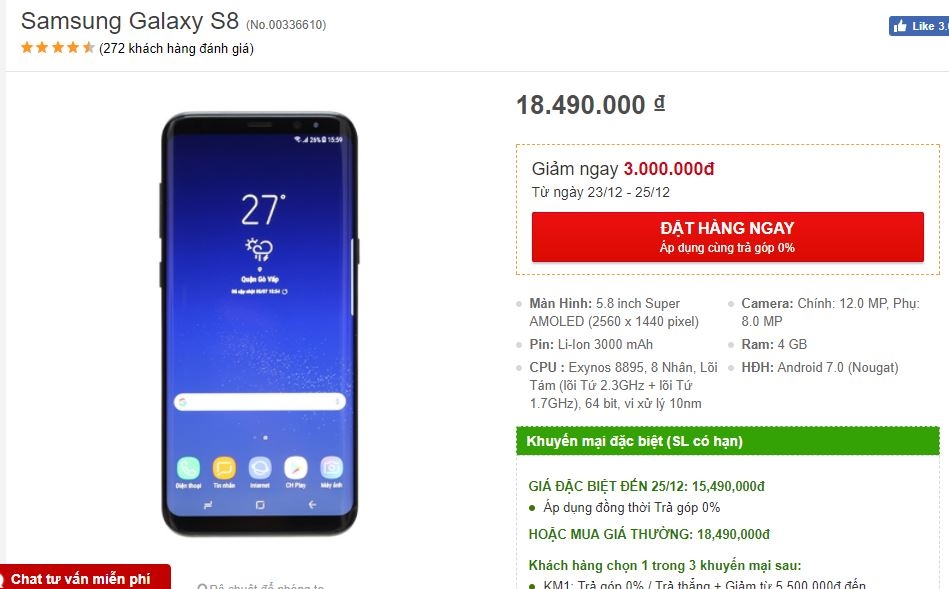 Bộ 3 siêu phẩm Galaxy Note 8, Galaxy S8, S8 Plus đồng loạt giảm giá sốc