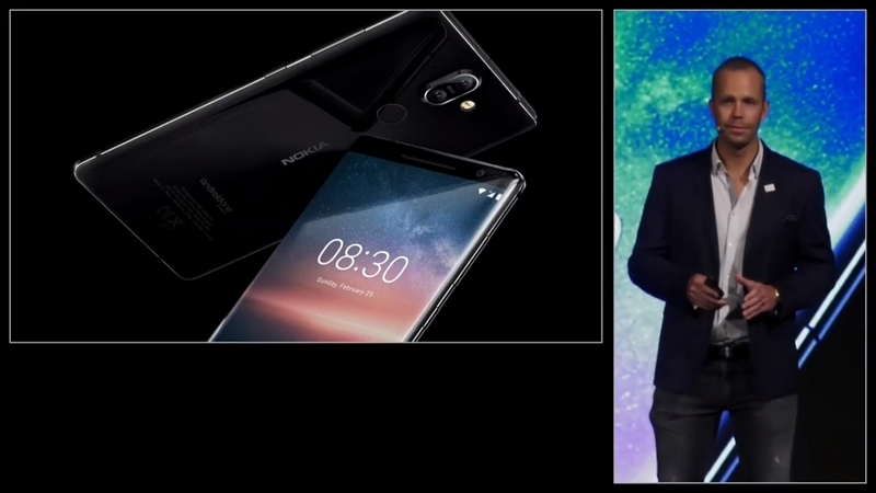 [MWC2018] Nokia 8 Sirocco camera kép, màn hình cong tràn cạnh ra mắt