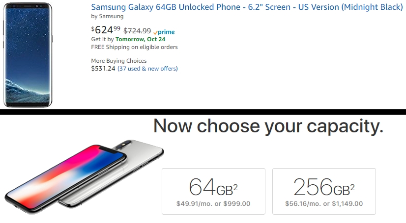 Mua Galaxy S8 tốt hơn so với iPhone X, đây là lý do vì sao