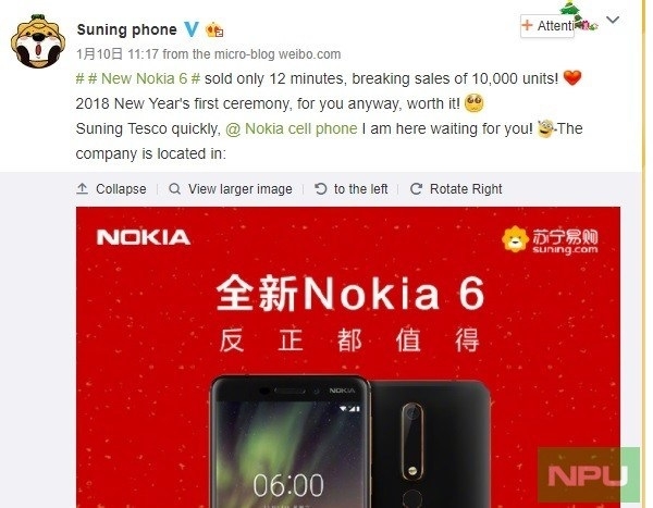 Nokia 6 2018 nhanh chóng cháy hàng sau khi bán ra Nokia 6 2018 nhanh chóng cháy hàng sau khi bán ra