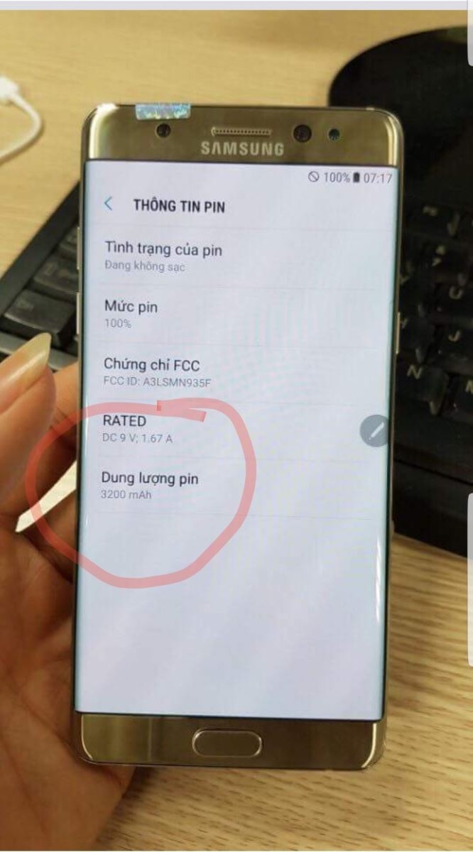 Galaxy Note 7 tân trang Galaxy Note 7 tân trang